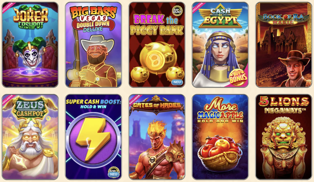 Vegasino Casino Spiele